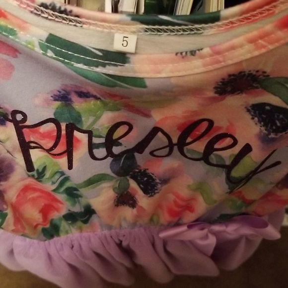 Spring Dress Purple Tutu "Presley" Size 5 - Picture 4 of 4